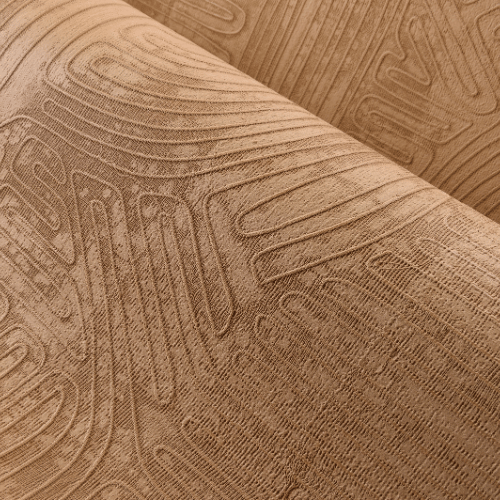 Papier peint Tamba – Arte de la collection Tali : Motif inspiré du plâtre indonésien, créé à partir de cordelettes puis recouvertes d’un plâtre délicat.