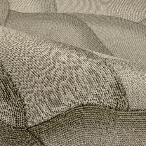 Papier Peint Casamance Broderies Ondula Kaki Vague Papier peint Ondula, collection Broderies, Casamance est une texture inspirée des ondulations d’un fil brodé à la main avec des jeux d’ombre et de lumière.