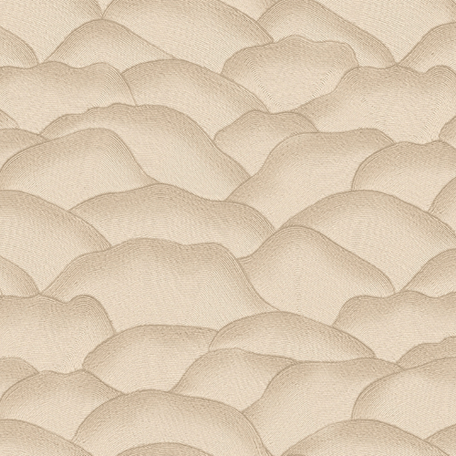 Papier peint Ondula, collection Broderies, Casamance est une texture inspirée des ondulations d’un fil brodé à la main avec des jeux d’ombre et de lumière.