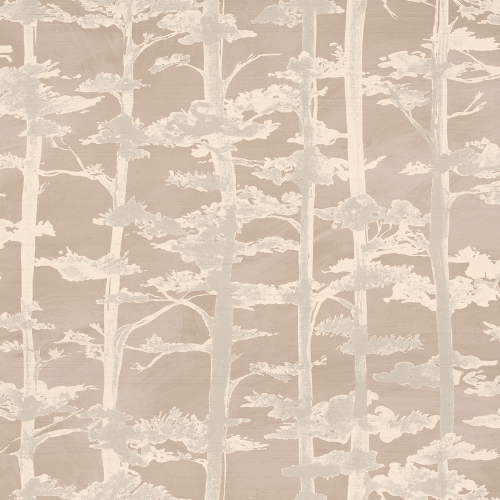 Papier peint Ame de la collection Légendes, Casamance aux motifs d’arbres sous la pluie, inspiré de l’esthétique japonaise pour une atmosphère apaisante.