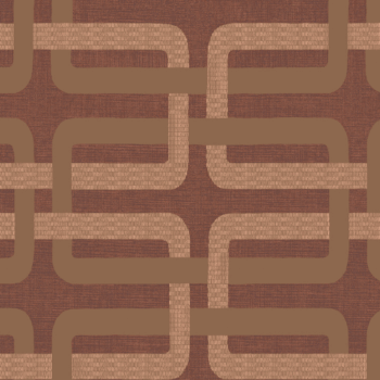 Papier peint Matjara de la collection Tressora de chez Casamance : Ce monogramme raffiné sur fond texturé mêlent iriodine, laque dure et encre mate.