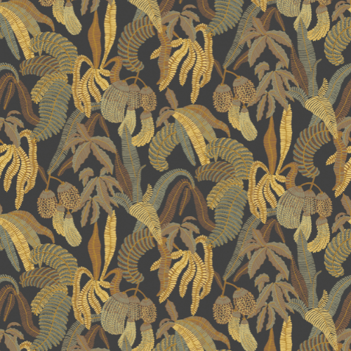 Papier peint Ninfa,collection Romance, Masureel est inspiré d’un jardin romantique, aux teintes pastel et aux motifs floraux délicats et textures raffinées.