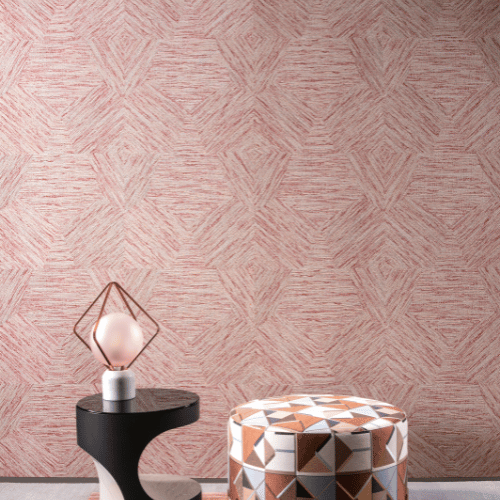 Papier Peint Arte Antigua Pentagono Fuchsia Ambiance