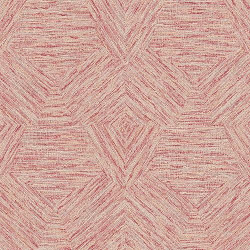 Le papier peint Pentagono de la collection Antigua d'Arte est un revêtement mural à effet bouclé, marié à un motif géométrique pentagonal pour un design doux