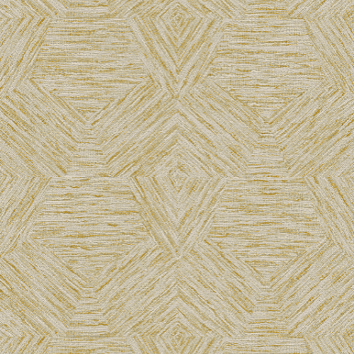 Le papier peint Pentagono de la collection Antigua d'Arte est un revêtement mural à effet bouclé, marié à un motif géométrique pentagonal pour un design doux