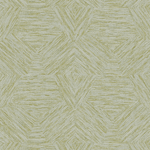 Le papier peint Pentagono de la collection Antigua d'Arte est un revêtement mural à effet bouclé, marié à un motif géométrique pentagonal pour un design doux