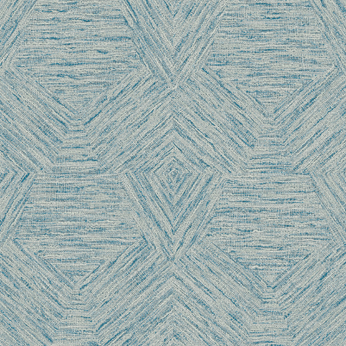 Papier peint Pentagono de la collection Antigua d'Arte est un revêtement mural à effet bouclé, marié à un motif géométrique pentagonal pour un design doux.