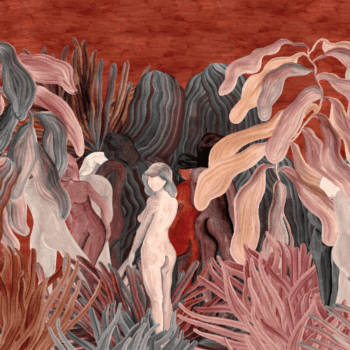 Secret silhouettes de la collection Décors et Panoramiques d'Arte est un panoramique onirique aux silhouettes féminines mystérieuses, sur du velours doux.