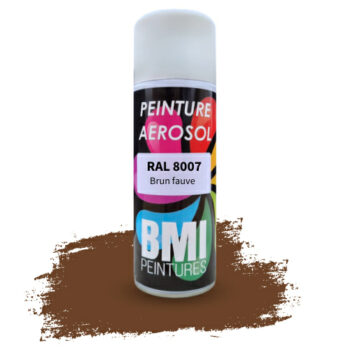 Peinture aérosol monocouche, RAL 8007 Brun fauve, anticorrosion, à séchage rapide et avec une bonne résistance aux intempéries.