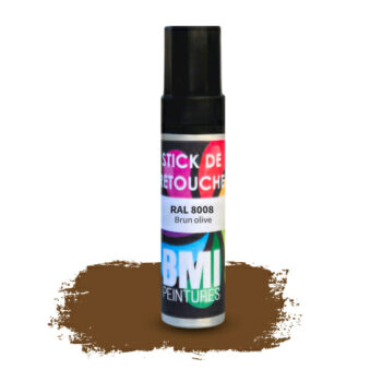 Peinture monocouche en stick, RAL 8008 Brun olive, anticorrosion, à séchage rapide et avec une bonne résistance aux intempéries.