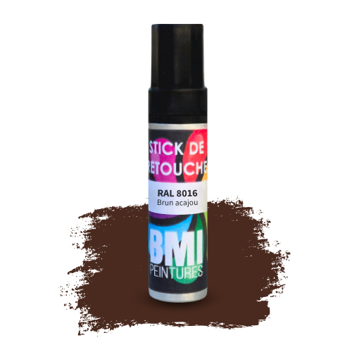 Visuel Stick de retouche RAL 8016 Brun acajou