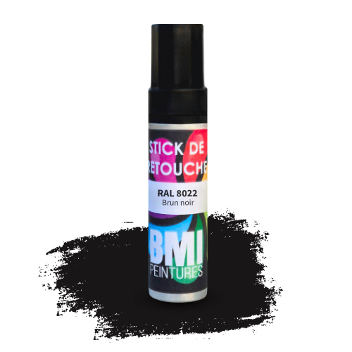 Visuel Stick de retouche RAL 8022 Brun noir